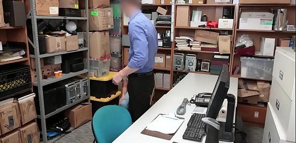  Thief store cashier sucks officers dick